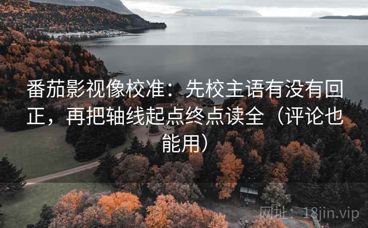 番茄影视像校准：先校主语有没有回正，再把轴线起点终点读全（评论也能用）