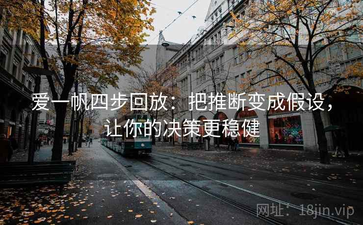 爱一帆四步回放：把推断变成假设，让你的决策更稳健